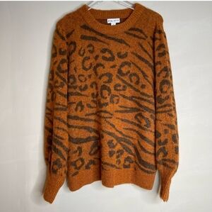 Ava & Viv Brown Animal Print sweater